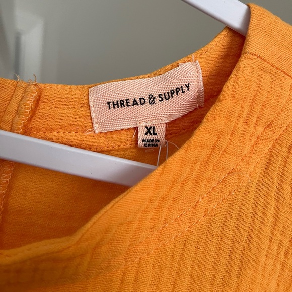 Thread and Supply orange cotton gauze XL tank never worn - Picture 2 of 4